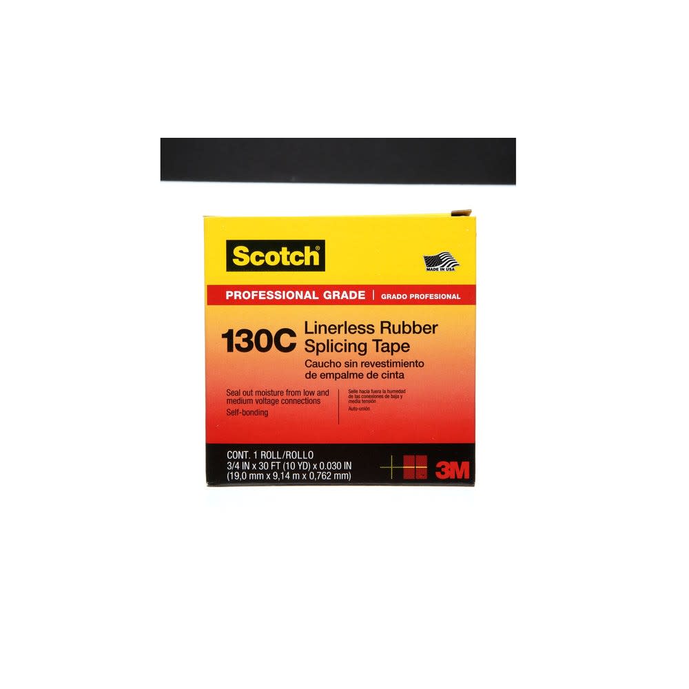 3M Scotch Splicing Tape 0.75″ x 30′ Linerless Rubber Black - Ascmtools