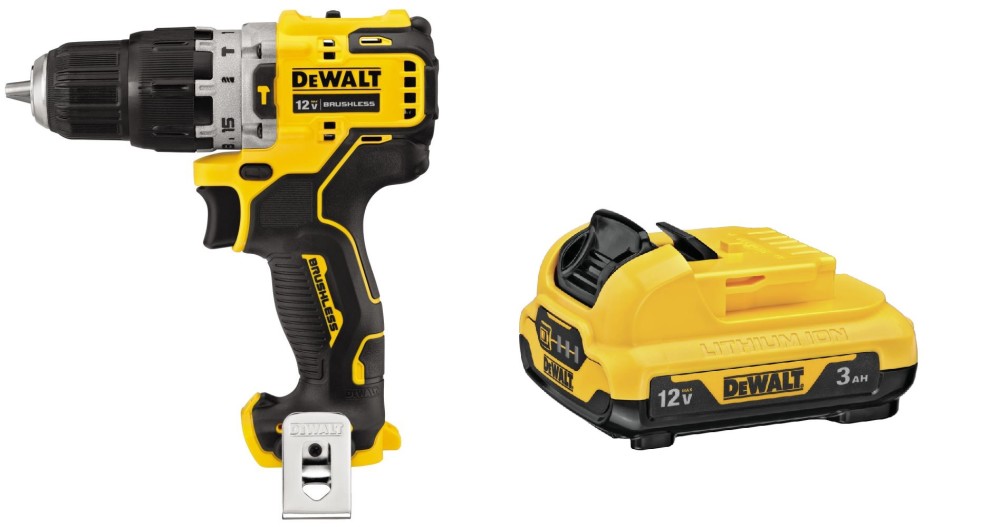 DEWALT XTREME 12V MAX 3/8″ Hammer Drill & 3Ah Battery Bundle - Ascmtools