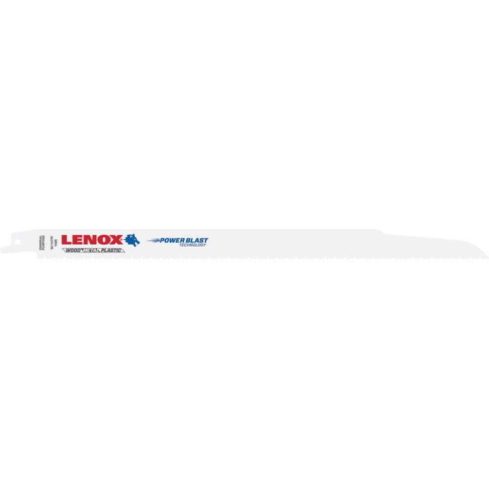 Lenox Reciprocating Saw Blade B110R 12″ X 3/4″ X .050″ X 10/14 TPI 25pk - Ascmtools