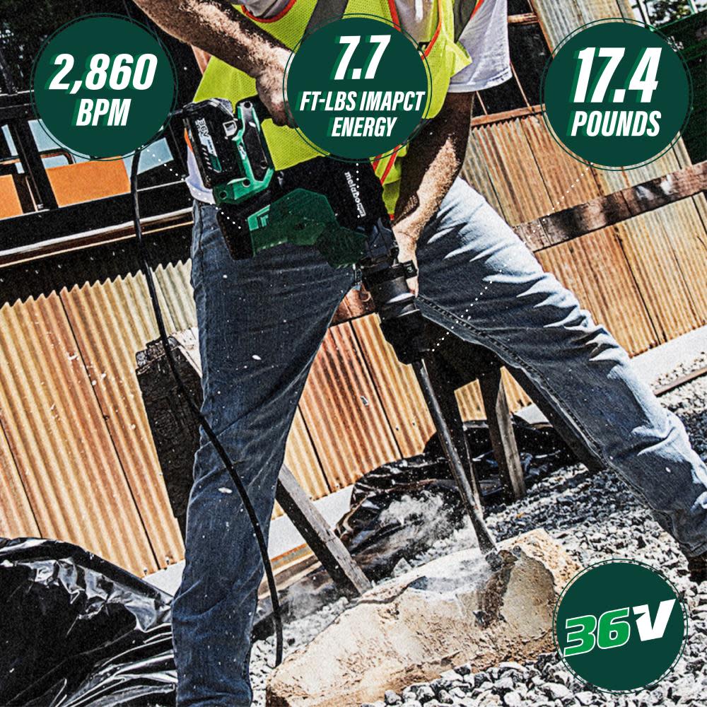 Metabo HPT Multivolt 36V Brushless SDS-Max1-9/16″ Rotary Hammer (Bare Tool) - Ascmtools