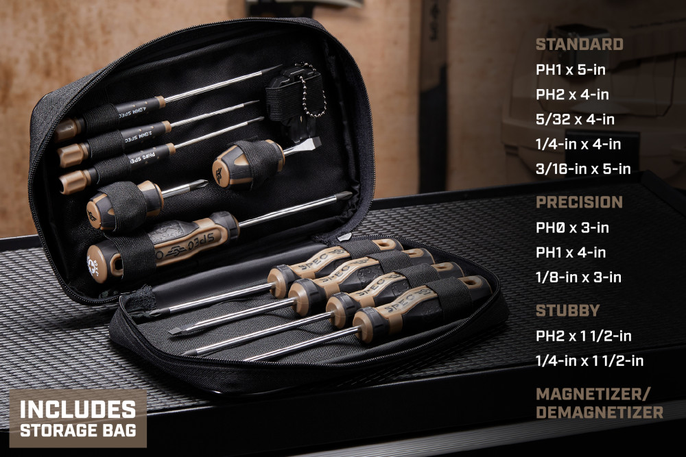 Spec Ops Screwdriver Set with Case 10pc - Ascmtools