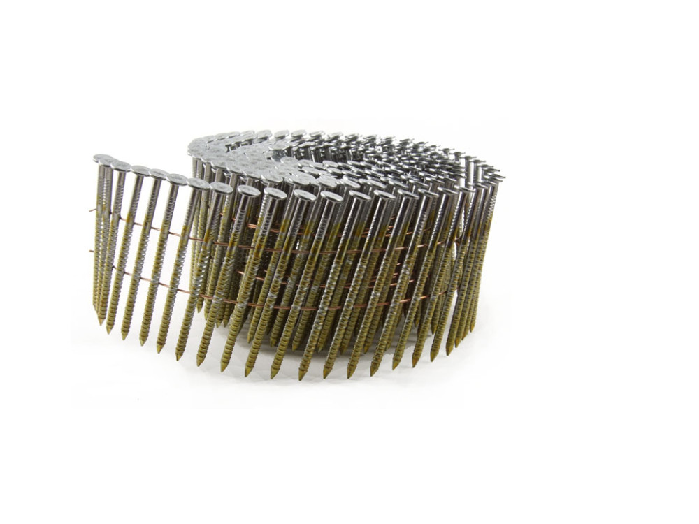 B and C Eagle 2-3/8 x .099 Wire Collated Ring HDG Coil Framing Nails 500pc - Ascmtools