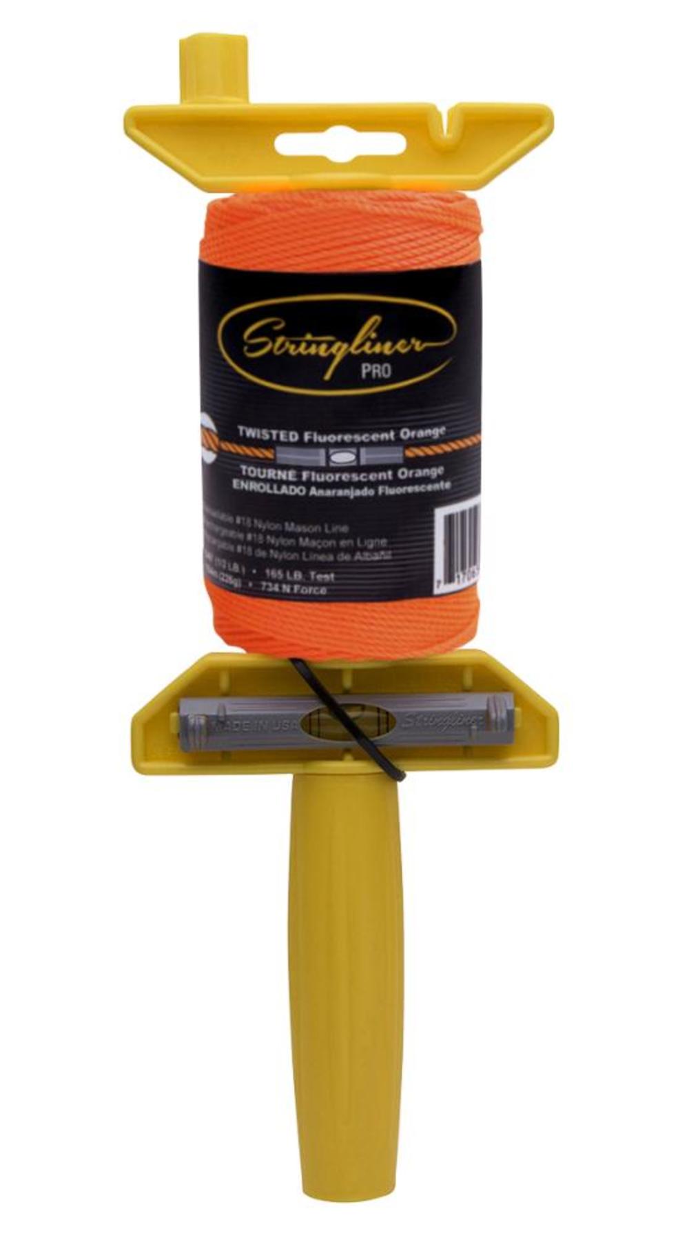 US Tape Level Wiz Reel with 540 Ft. Twisted Flo Orange Line - Ascmtools