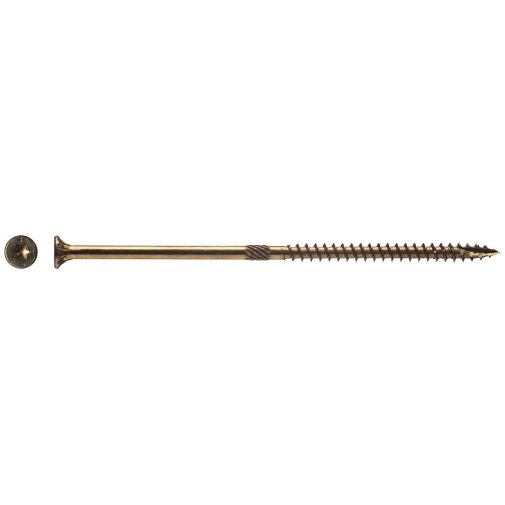 Western Builders Supply 6 In. Zinc Coated Flat Head Gold Interior Structural Wood Screw - Ascmtools