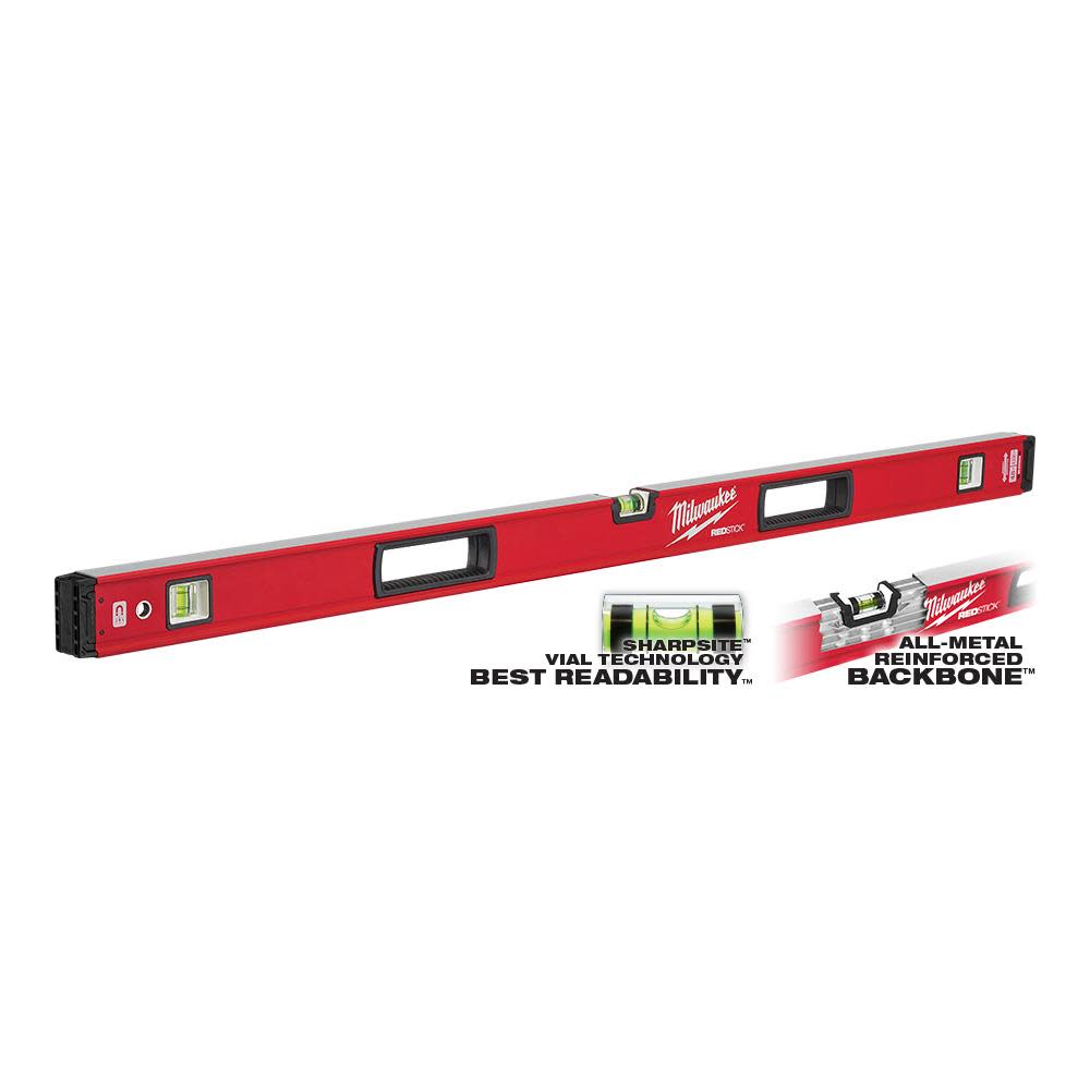 Milwaukee 24 in./48 in. REDSTICK Magnetic Box Level Set - Ascmtools