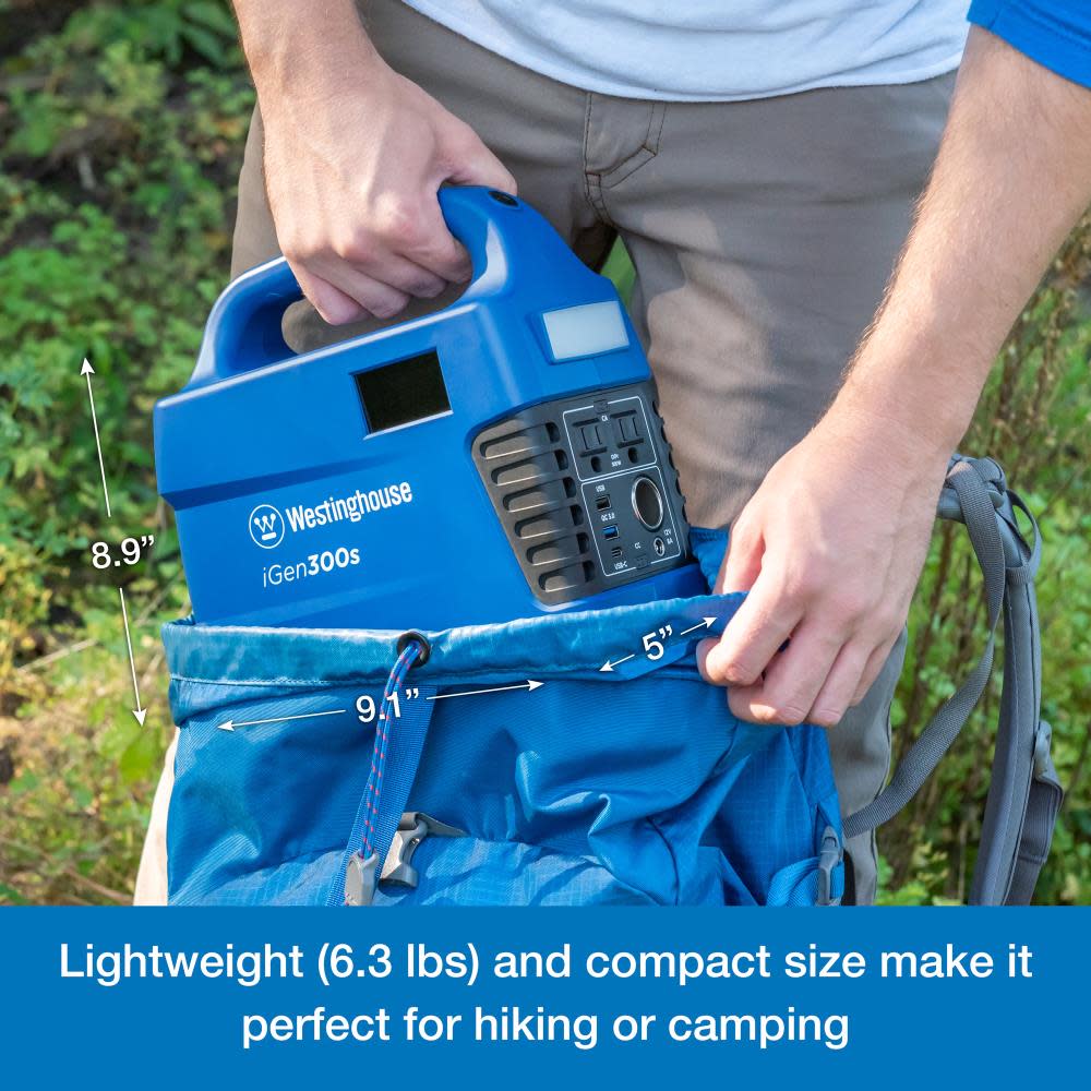 Westinghouse Outdoor Power iGen Solar Generator Portable 296 Watt Hour - Ascmtools