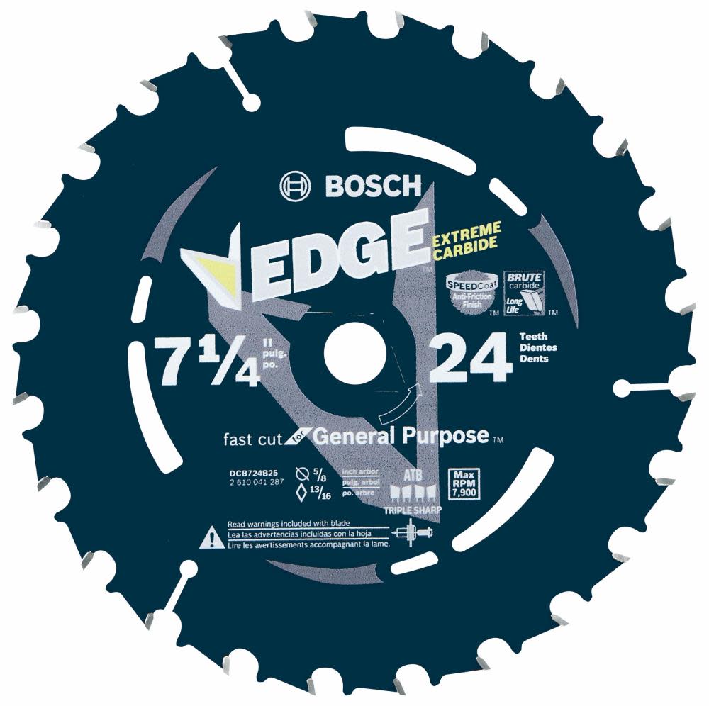 Bosch 7-1/4 In. 24 Tooth Construction Portable Saw Blade Framing - Ascmtools