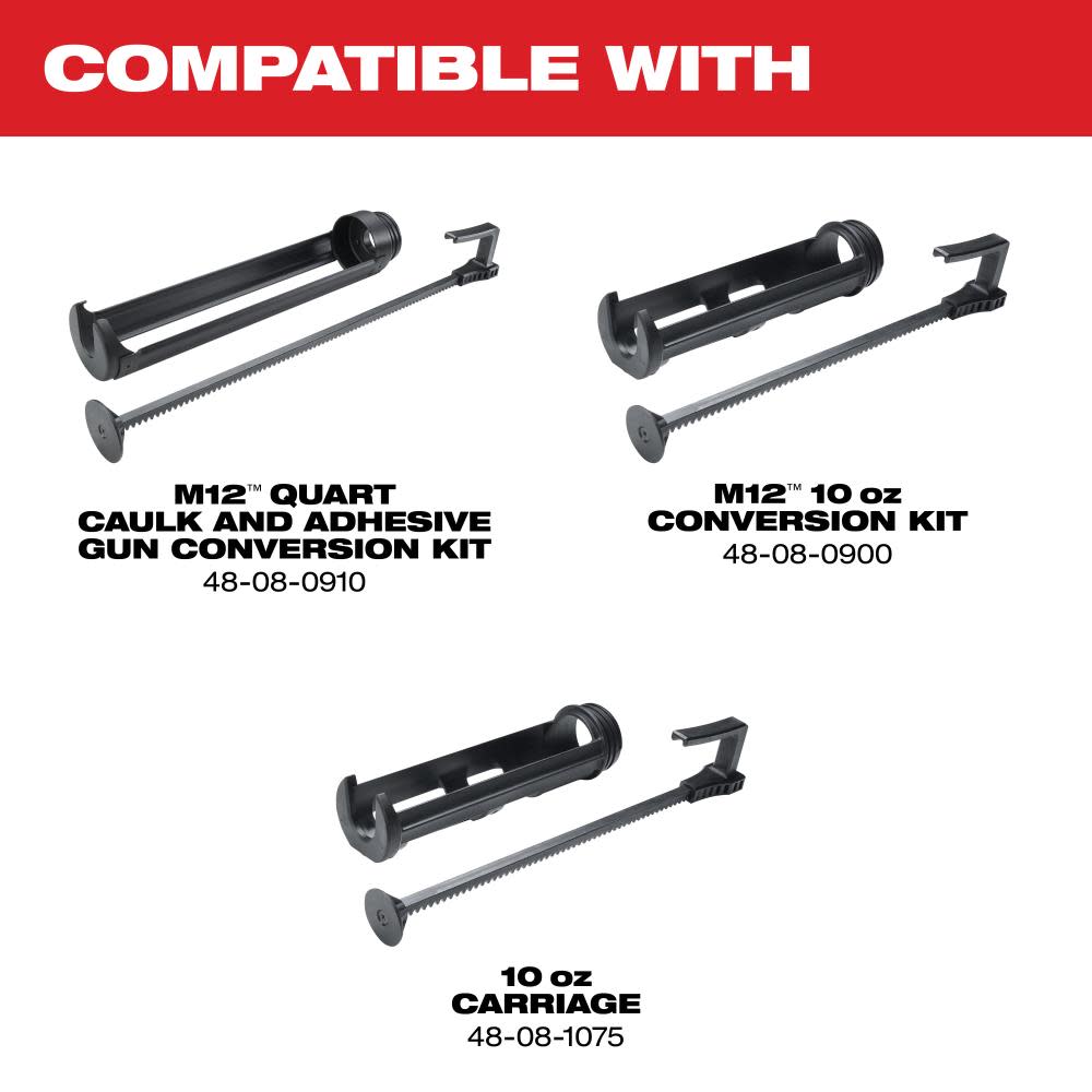 Milwaukee M12 10 oz Caulk Gun - Ascmtools