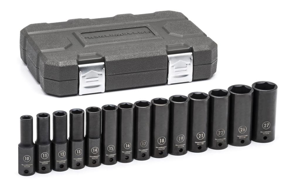 GEARWRENCH Impact Socket Set 14 pc. 1/2 In. Drive 6 Point Metric Deep - Ascmtools