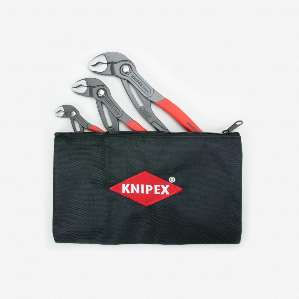Knipex Cobra Pliers Set with Keeper Pouch 3pc - Ascmtools