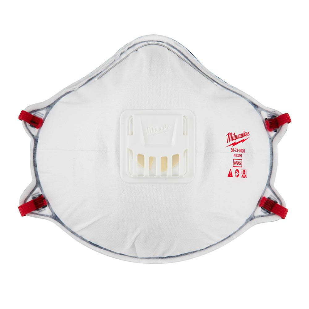 Milwaukee 3pk N95 Valved Respirator with Gasket - Ascmtools