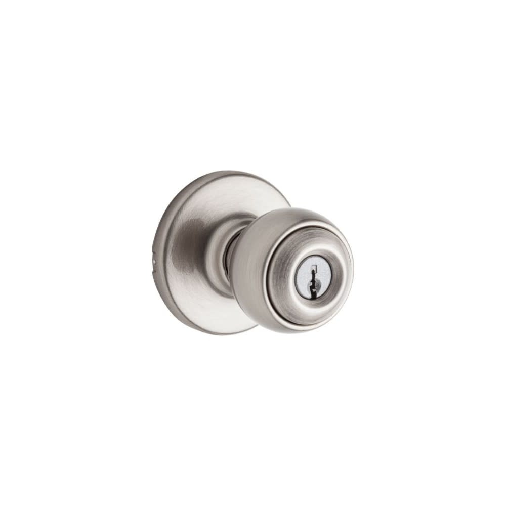 Kwikset Polo Door Knob Satin Chrome Exterior Keyed Entry Round - Ascmtools
