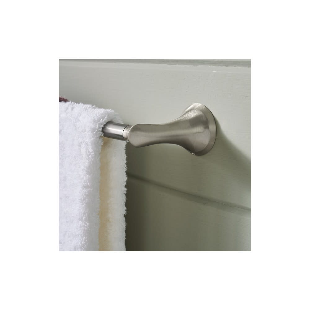 Moen Darcy Brushed Nickel 18″ Towel Bar with Press & Mark Stamp - Ascmtools