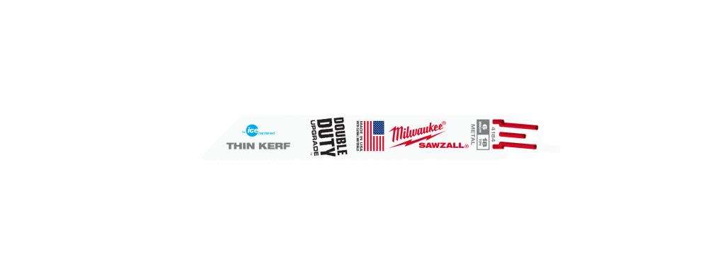 Milwaukee 6 in. 18 TPI Thin Kerf Ice Hardened SAWZALL Blades 5PK - Ascmtools