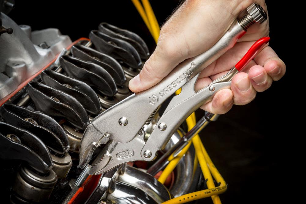 Crescent Curved Jaw Locking Pliers with Cutter - Ascmtools