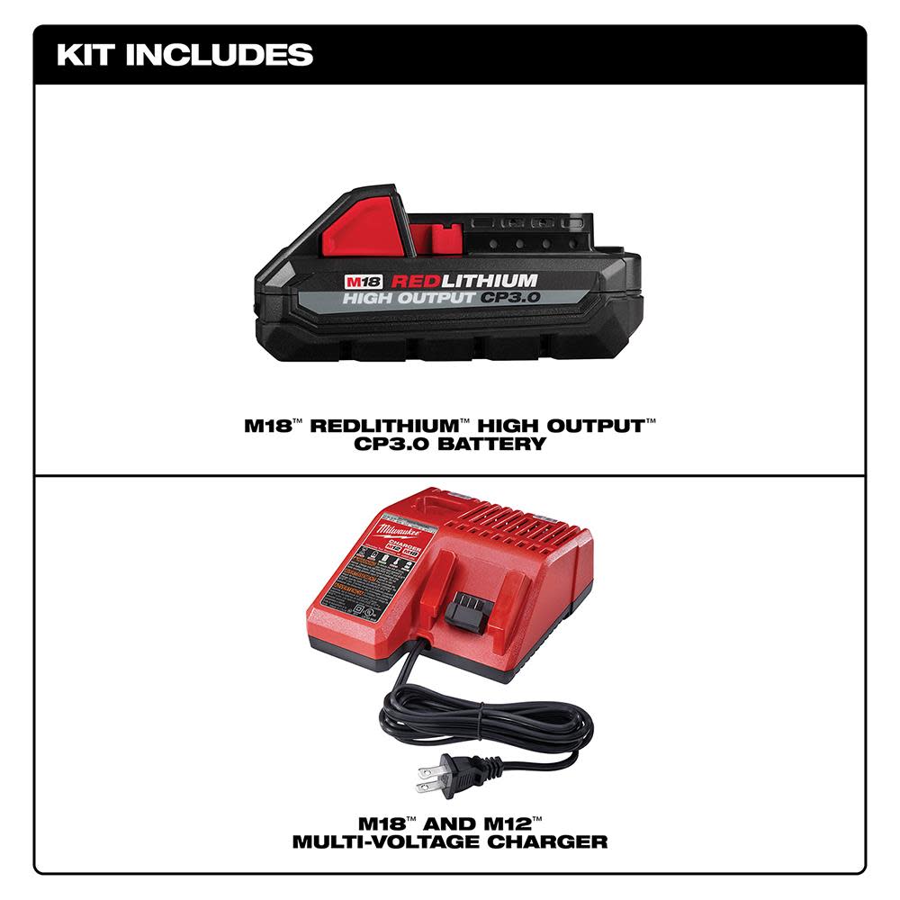 Milwaukee M18 REDLITHIUM HIGH OUTPUT CP3.0 Starter Kit - Ascmtools