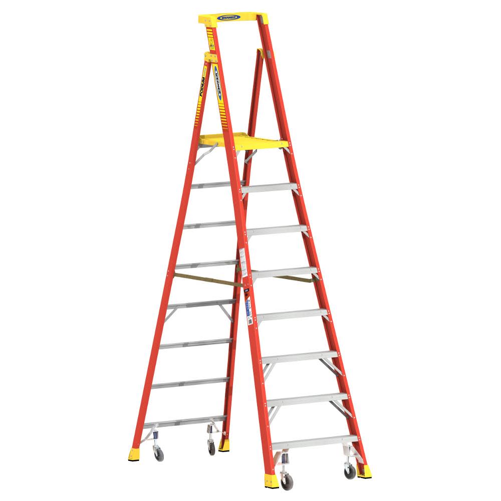 Werner Podium 8-ft Fiberglass 300-lb Type IA Platform Ladder - Ascmtools