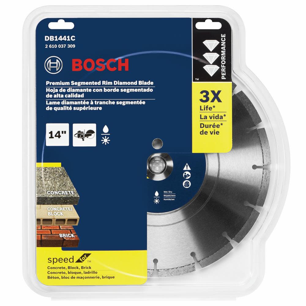 Bosch 14″ Premium Segmented Rim Diamond Blade for Universal Rough Cuts - Ascmtools