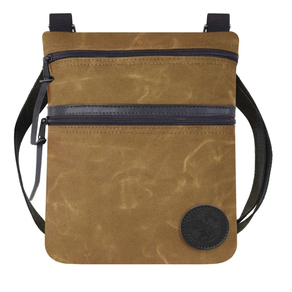 Duluth Pack 4 Liter Capacity Wax Khaki Traverse Crossbody Bag - Ascmtools