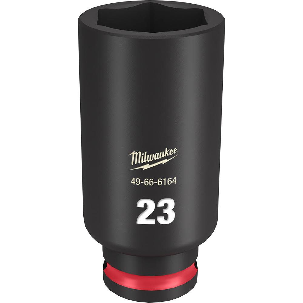 Milwaukee SHOCKWAVE Impact Duty Socket 3/8″ Drive 23MM Deep 6 Point - Ascmtools