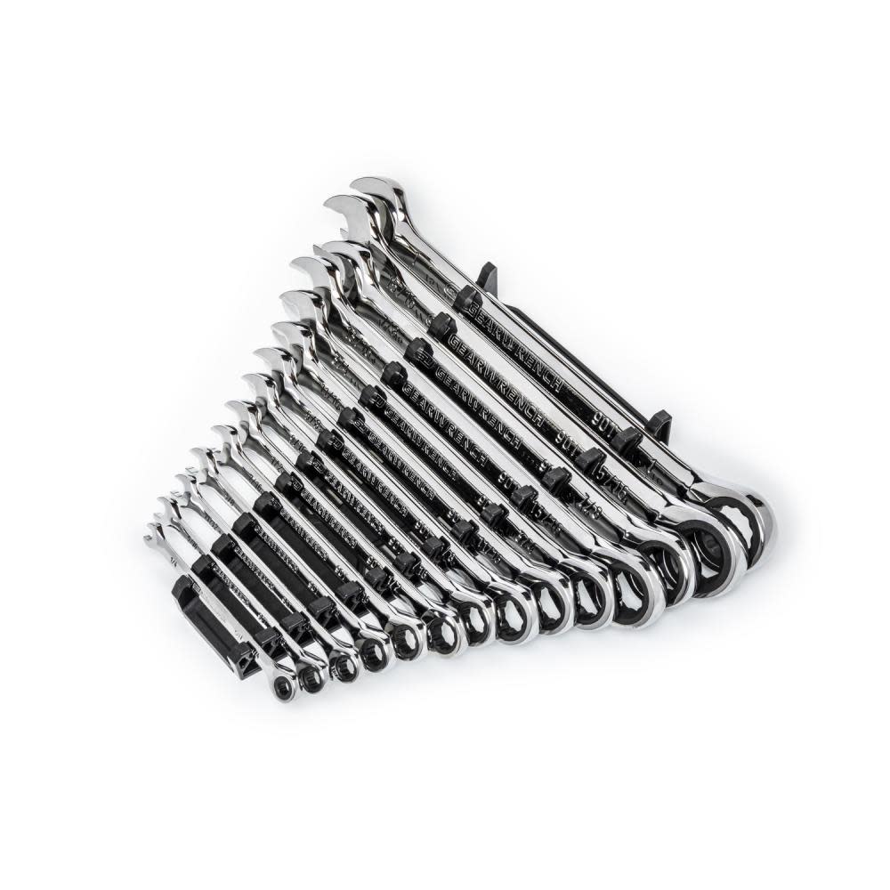 GEARWRENCH 14 Pc 90T 12 Point SAE Combination Ratcheting Wrench Set - Ascmtools