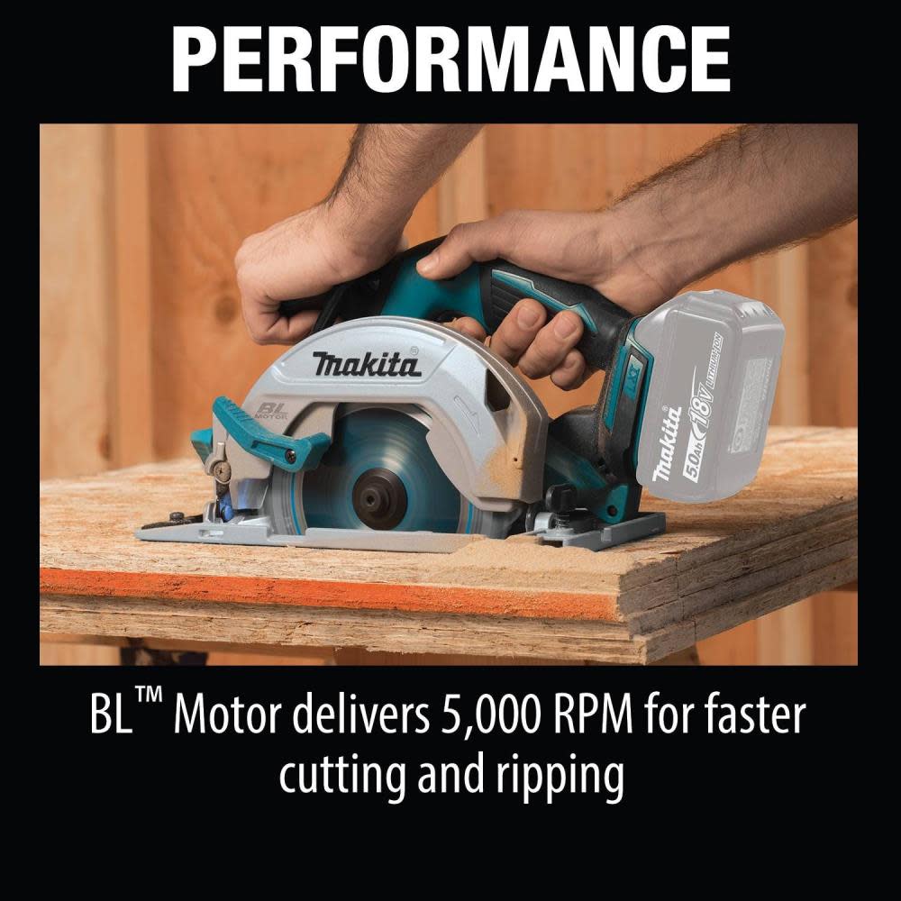 Makita 18V LXT Lithium-Ion Brushless Cordless 6-1/2 in. Circular Saw (Tool only) - Ascmtools