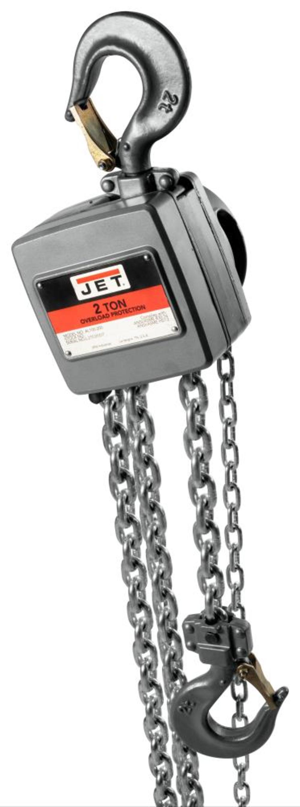 JET AL100-200-15 2 Ton Hand Chain Hoist with 15′ of Lift - Ascmtools