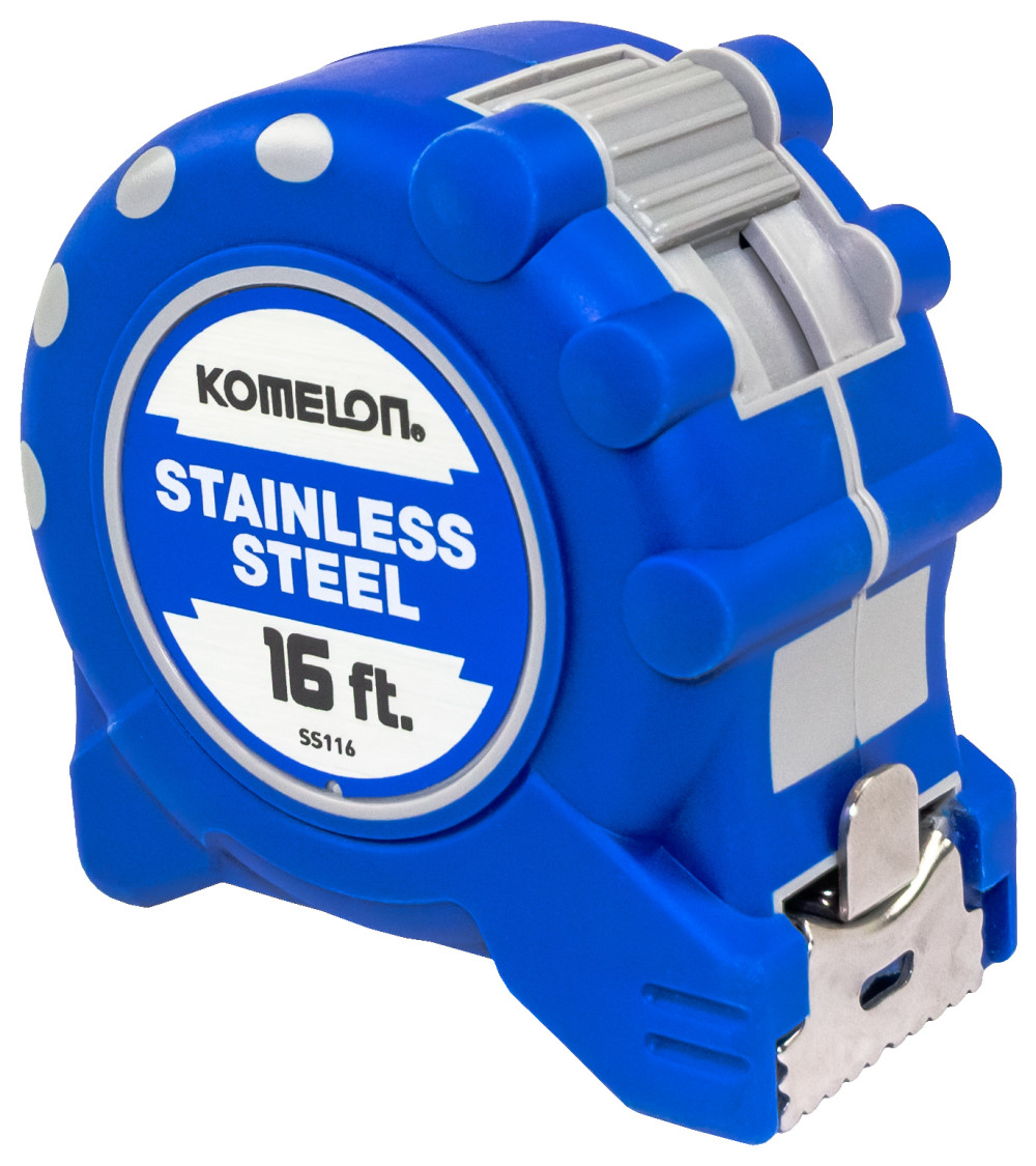 Komelon 16′ x 1″ Stainless Steel Gripper Tape Measure - Ascmtools
