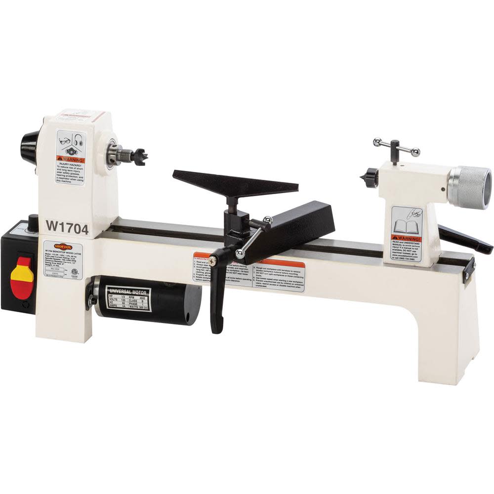 Shop Fox 8″ x 13″ Benchtop Wood Lathe 110V 1/3HP 1 Phase - Ascmtools