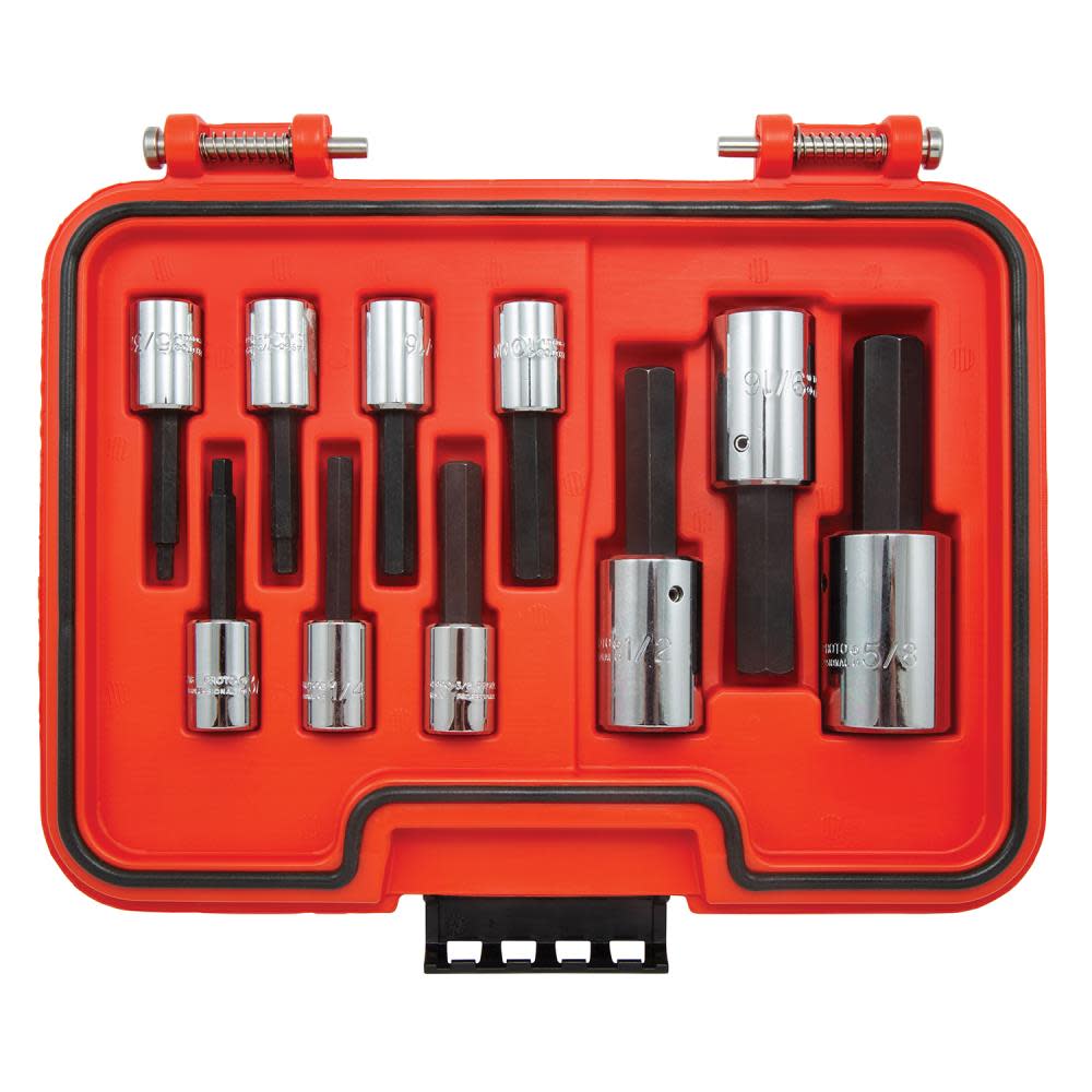 Proto Socket Set 3/8 & 1/2 DR 10pc SAE HEX - Ascmtools