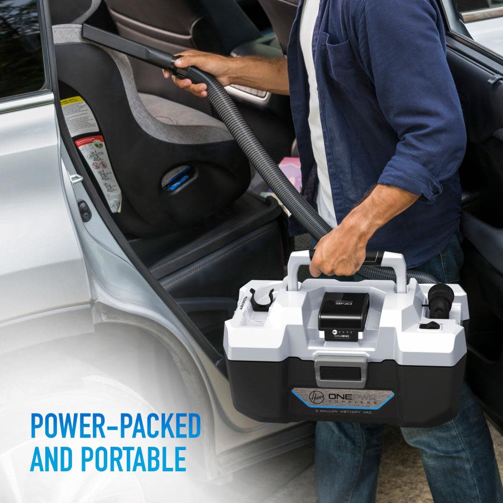 Hoover Residential Vacuum ONEPWR Utility Vacuum Cleaner Tool Only 20V Cordless 3 Gallon Wet/Dry - Ascmtools