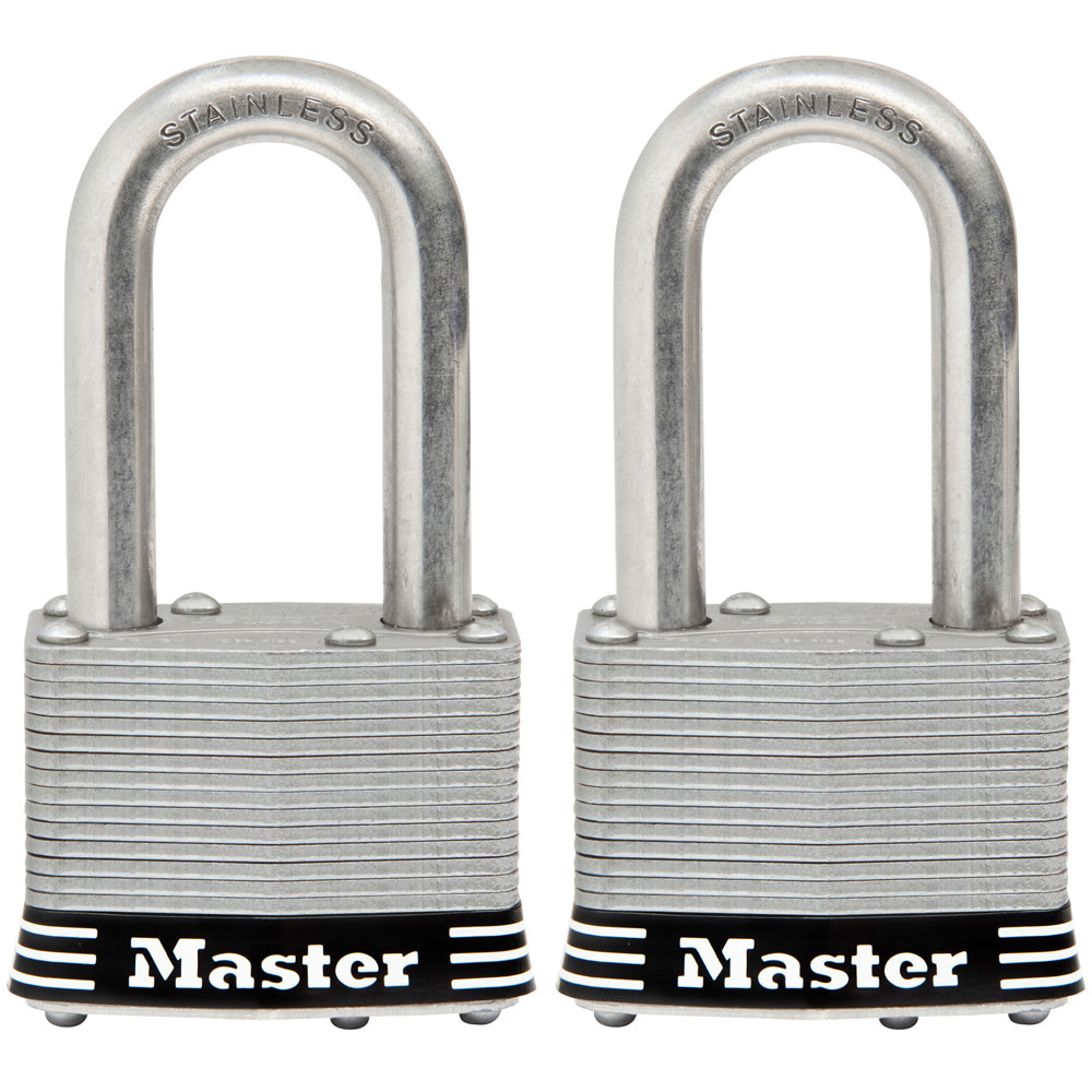 Master Lock Padlock 1 3/4″ Pin Tumbler Keyed Dual Ball Bearing 2pk - Ascmtools