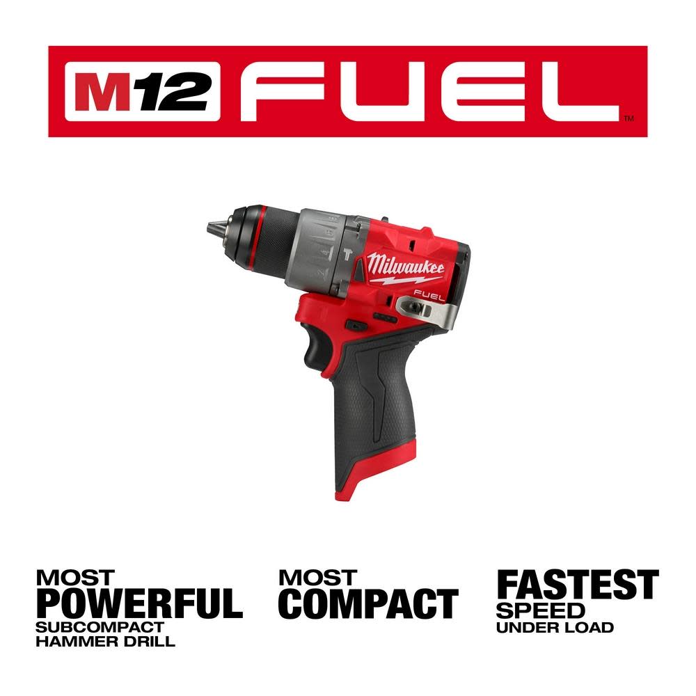Milwaukee M12 FUEL 1/2″ Hammer Drill/Driver - Ascmtools