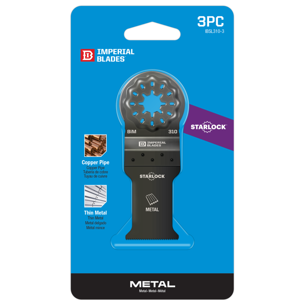 Imperial Blades IBSL310-3 Starlock 1-3/16″ Standard Thin Metal Blade 3PC - Ascmtools