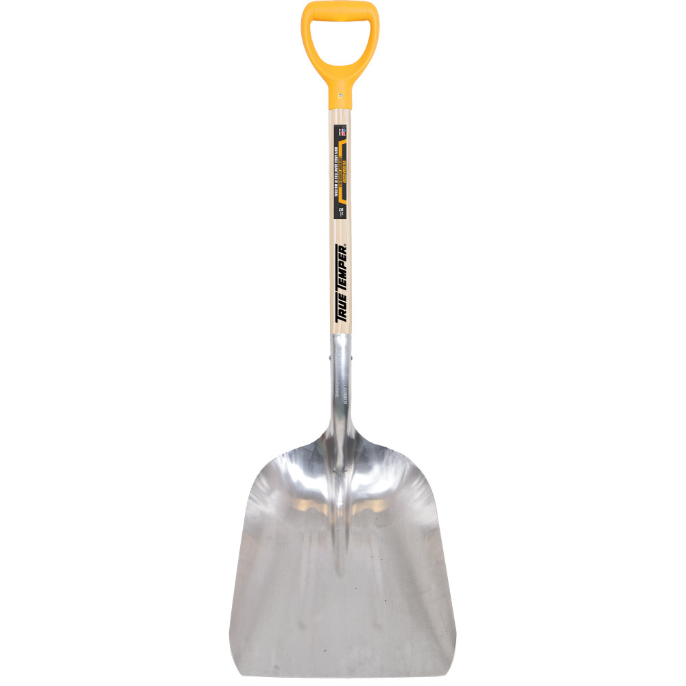 True Temper #10 Aluminum Scoop Shovel with D Grip Hardwood Handle - Ascmtools