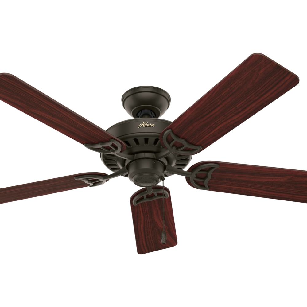 Hunter Fan Studio Series Ceiling Fan 52″ New Bronze Cherry/Walnut - Ascmtools
