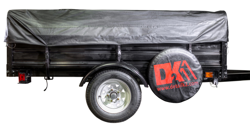 DK2 Trailer Spare Tire 5.3″x12″ DOT Tire with Cover - Ascmtools