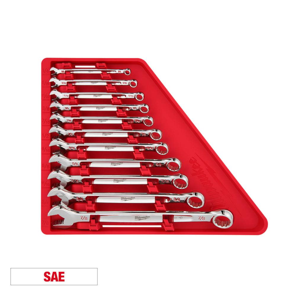 Milwaukee SAE Combination Wrench 11pc Set - Ascmtools