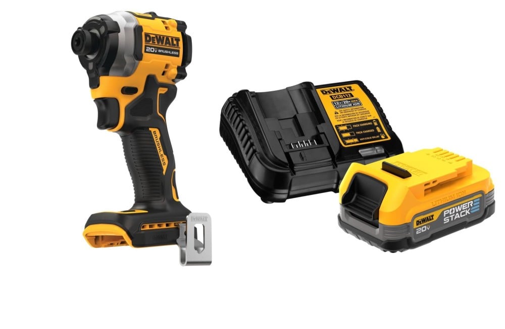 DEWALT ATOMIC 20V MAX 1/4 Impact Driver with POWERSTACK Starter Kit Bundle - Ascmtools