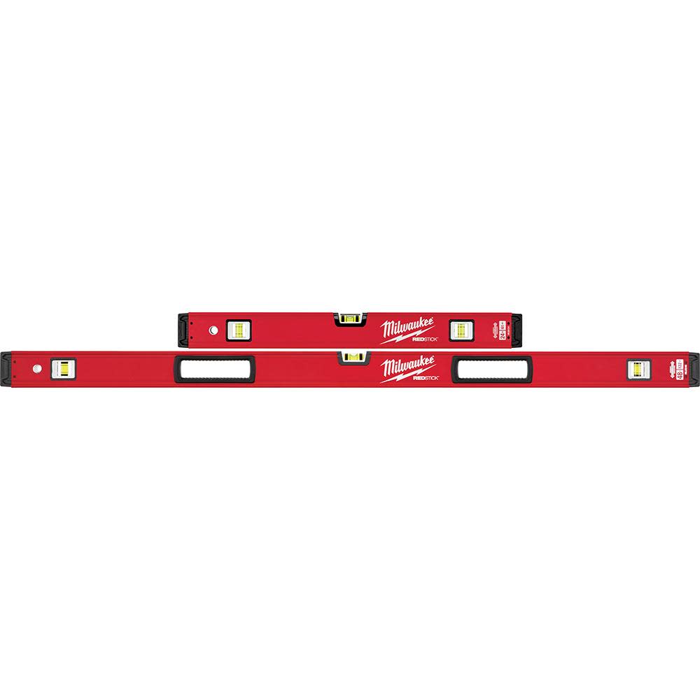Milwaukee 24 in./ 48 in. REDSTICK Box Level Set - Ascmtools