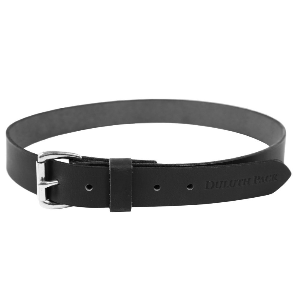 Duluth Pack 1.25 In. W x 30 In. Waist Size Black Leather Belt - Ascmtools
