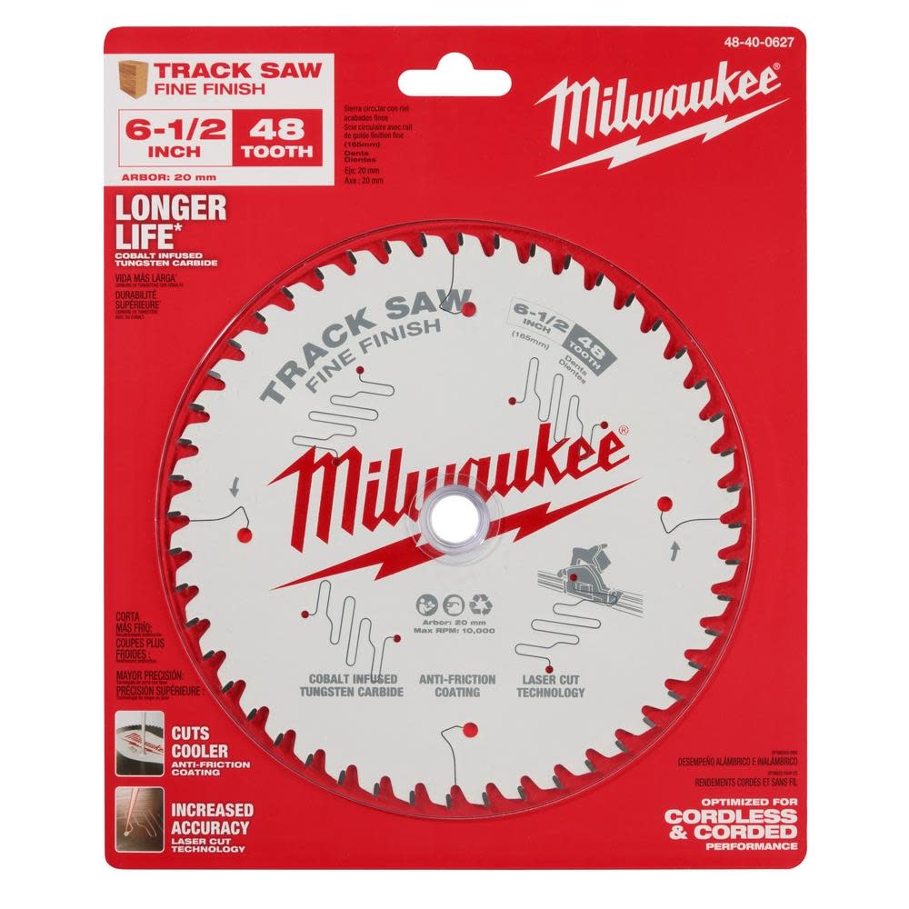 Milwaukee 6 1/2″ 48T Fine Finish Track Saw Blade - Ascmtools