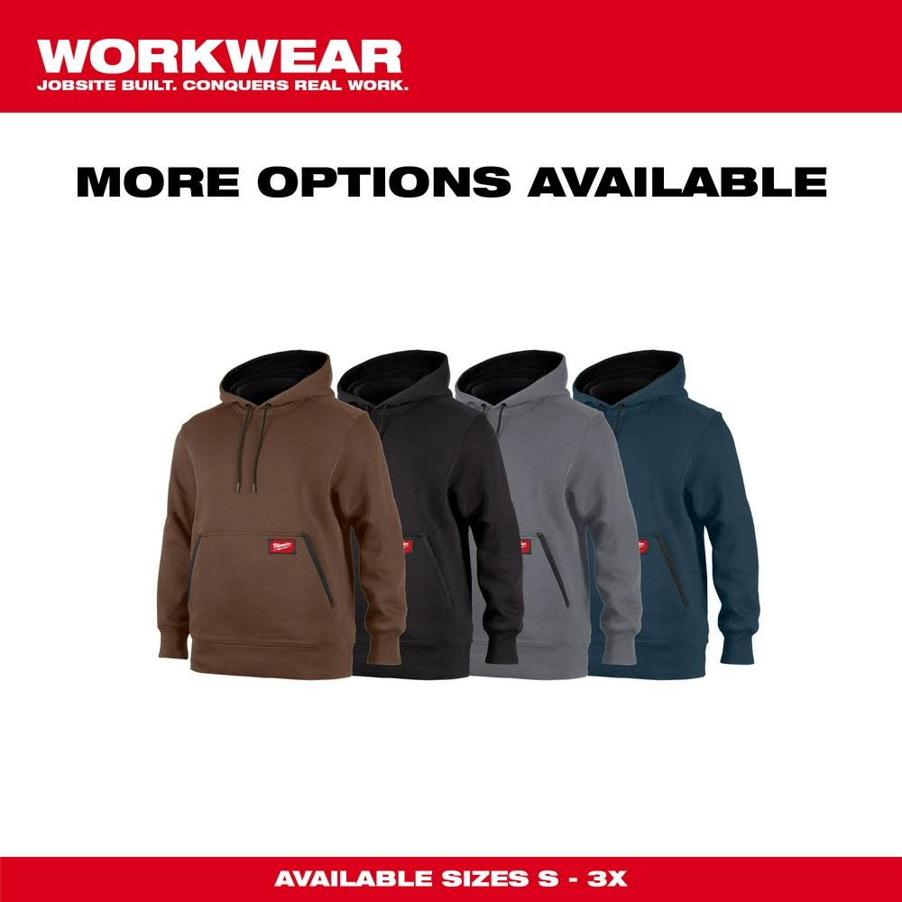 Milwaukee Midweight Pullover Hoodie Brown Large - Ascmtools
