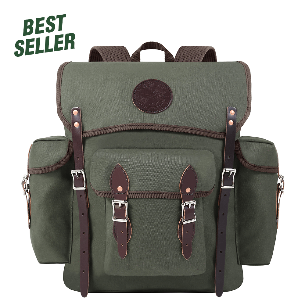 Duluth Pack 24 Liter Capacity Olive Drab Canvas Wanderer Backpack - Ascmtools