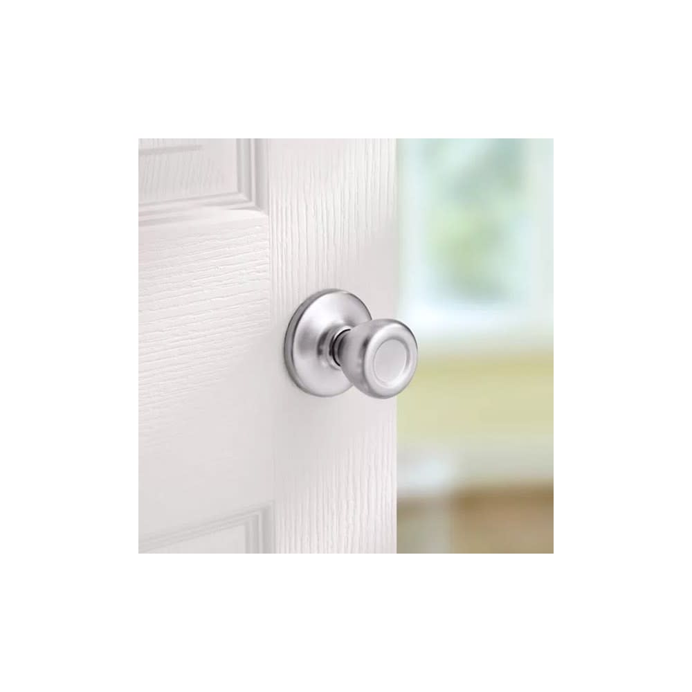 Kwikset Satin Chrome Hall/Closet Tylo Passage Door Knob Set - Ascmtools