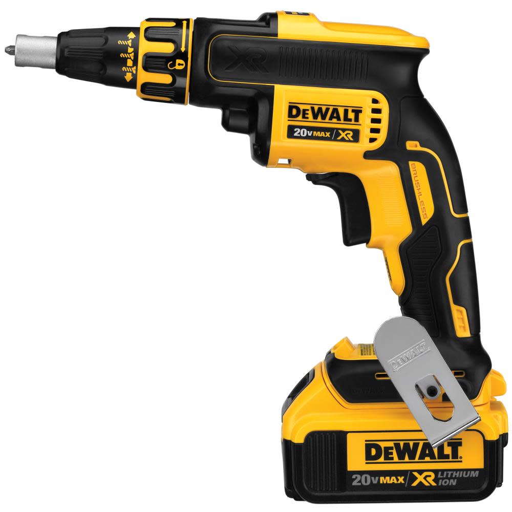 DEWALT 20 V MAX XR Li-ion Brushless Drywall Screwgun Kit (4.0Ah) - Ascmtools