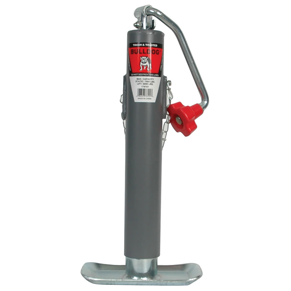 Reese Bulldog 10″ 5000 lbs Gray Steel Top Wind Round Jack Trailer - Ascmtools