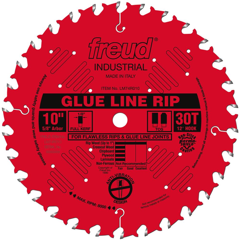 Freud 10″ Glue Line Rip Blade - Ascmtools