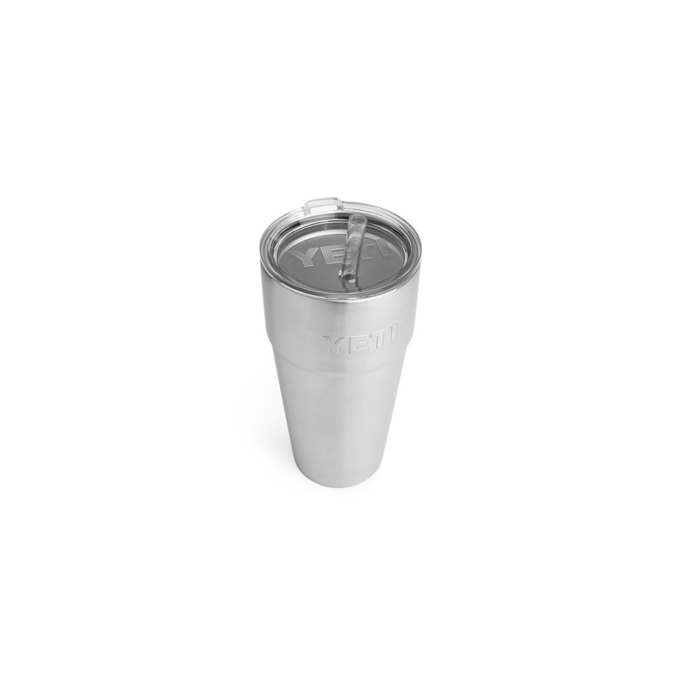 Yeti Rambler Stackable Cup with Straw Lid 26oz Stainless Steel - Ascmtools