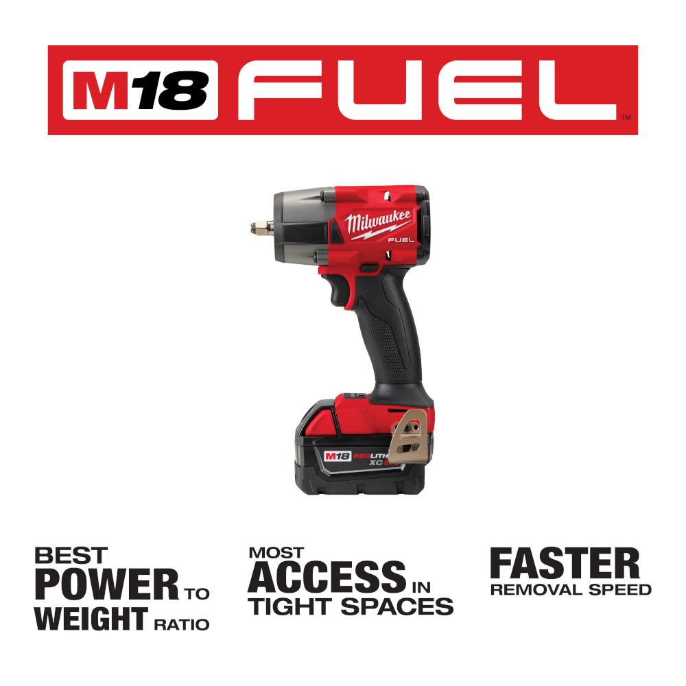 Milwaukee M18 FUEL 3/8 Mid-Torque Impact Wrench with Friction Ring Kit - Ascmtools